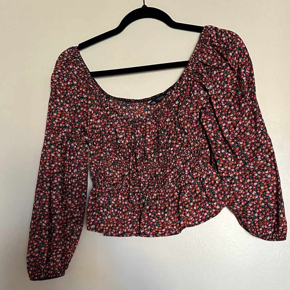 Zara Multicolor Floral Blouse M